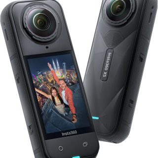 Waterproof 8K 360° Action Camera, Leading Low Light, Invisible Selfie Stick Effect, Rugged and Replaceable Lens, 3-Hour Battery, Built-in Wind Guard, Stabilization, Triple AI Chip Design