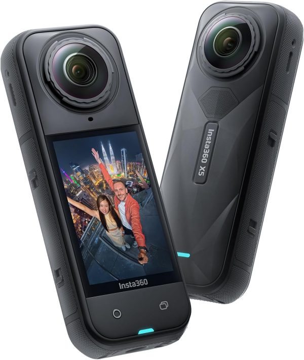 Waterproof 8K 360° Action Camera, Leading Low Light, Invisible Selfie Stick Effect, Rugged and Replaceable Lens, 3-Hour Battery, Built-in Wind Guard, Stabilization, Triple AI Chip Design
