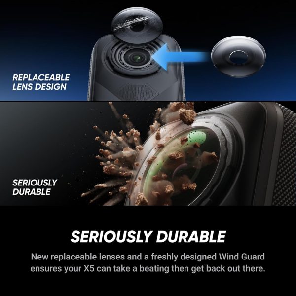 Waterproof 8K 360° Action Camera, Leading Low Light, Invisible Selfie Stick Effect, Rugged and Replaceable Lens, 3-Hour Battery, Built-in Wind Guard, Stabilization, Triple AI Chip Design - Image 7